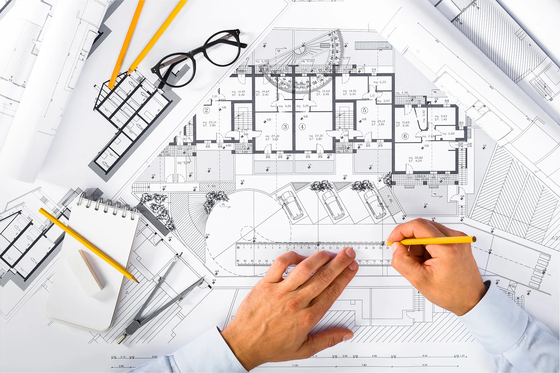 Architectural drawing background